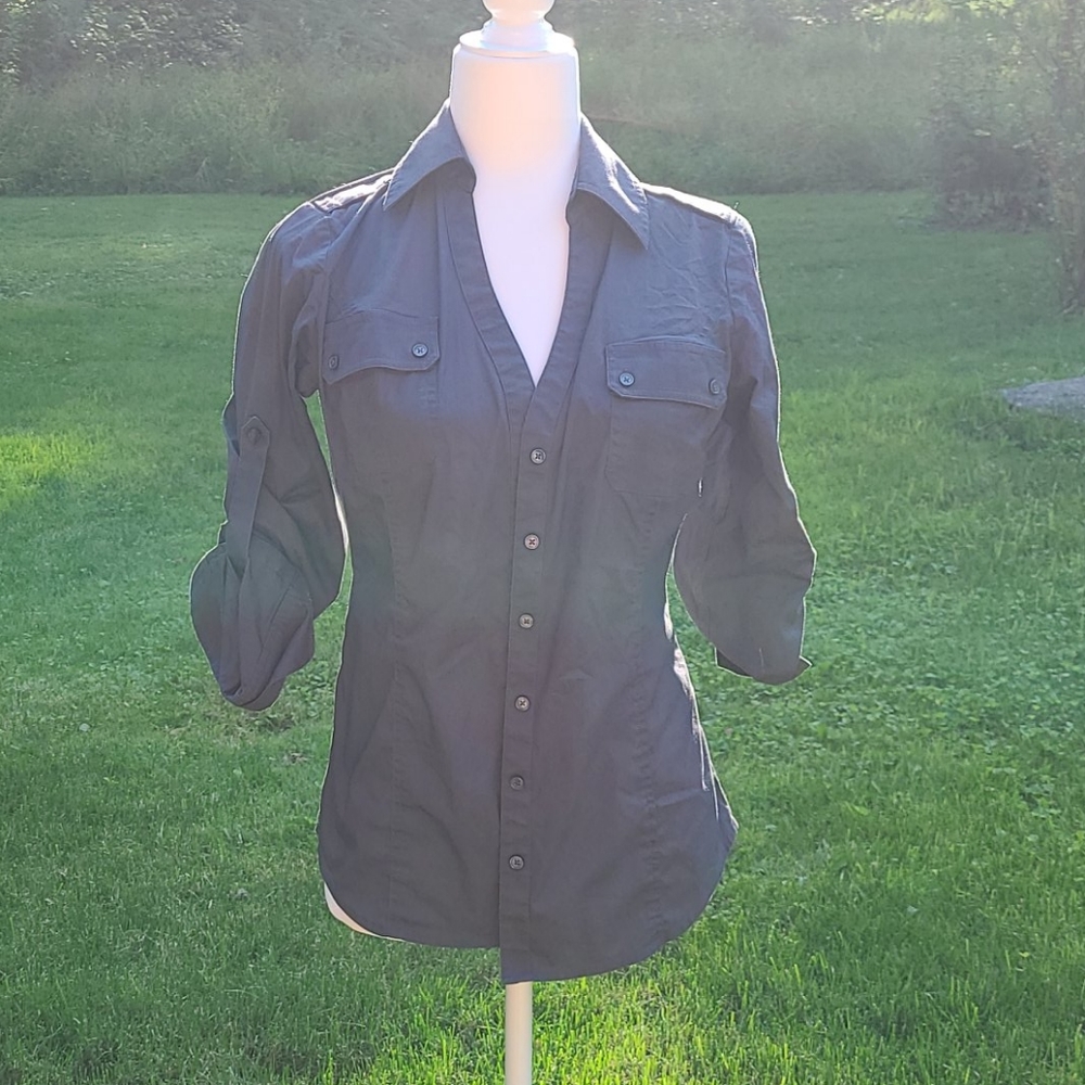 Express charcoal gray business shirt medium